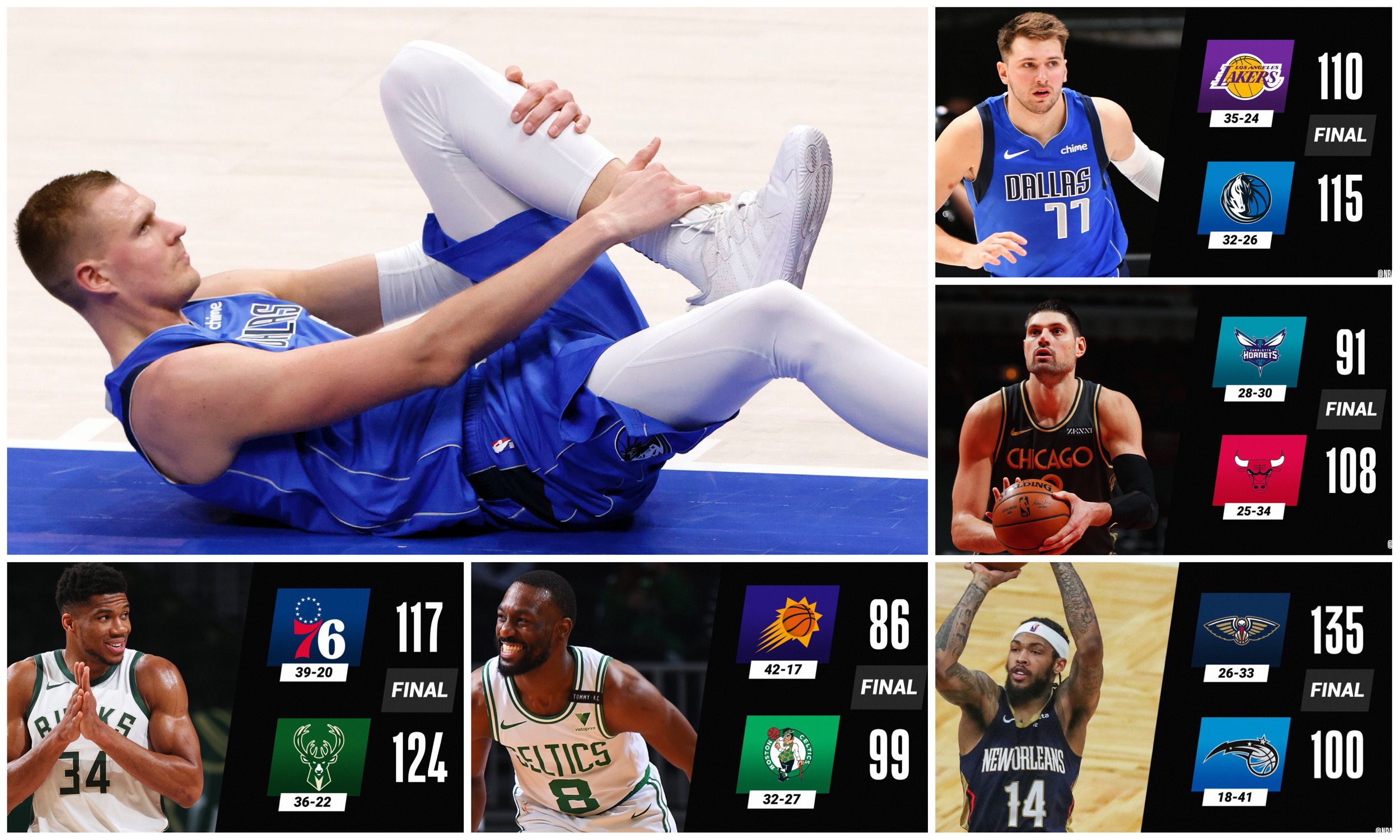 Dončić vodio Dalas do pobede nad Lejkersima, nova povreda Porzingisa (VIDEO)