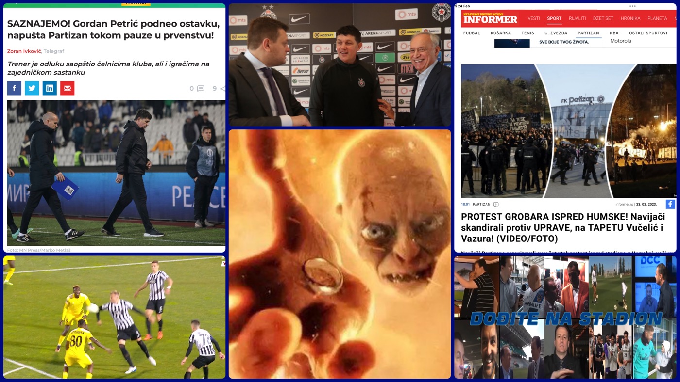 Željko Pantić: Dođite na stadion 682. Golumi u Partizanu i dobro tempirana ostavka Gordana Petrića…(VIDEO)