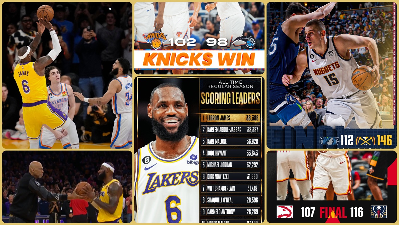 Lebron Džejms oborio rekord Karim Abdul Džabara i postao najbolji strelac u NBA istoriji, Jokić razneo Minesotu i upisao tripl dabl već u prvom poluvremenu! (VIDEO)
