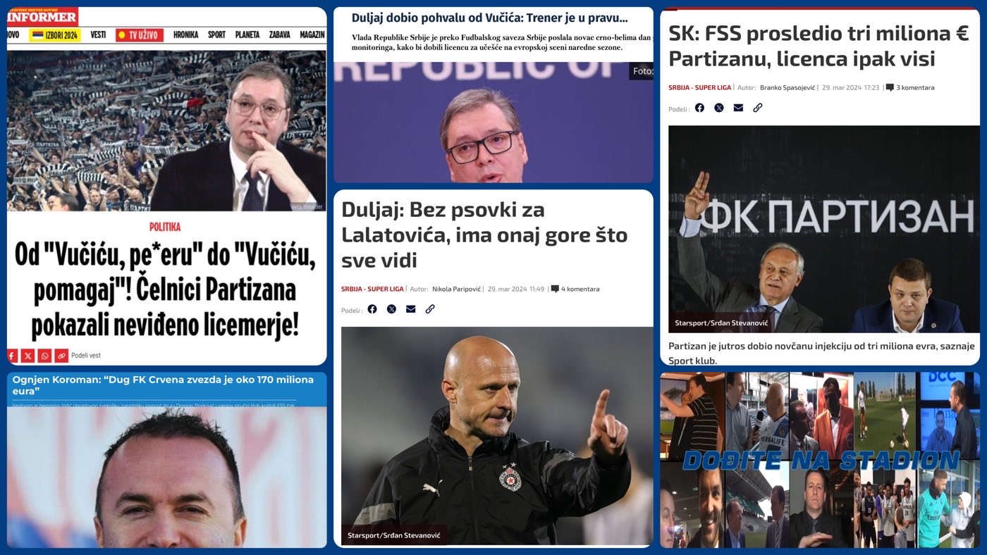 Željko Pantić: Dođite na stadion 826. Vučićevo usvajanje Duljaja za zvaničnu okupaciju Partizana…(VIDEO)