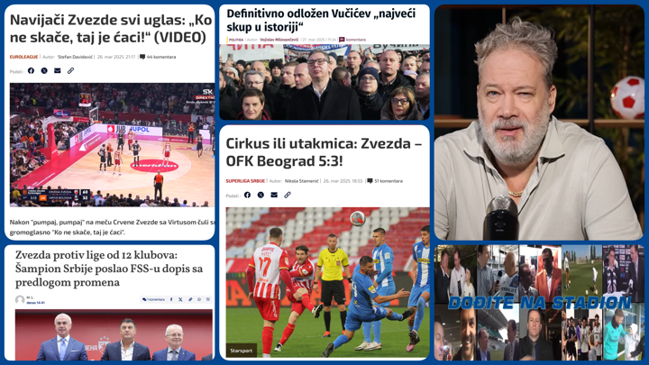 Željko Pantić:Dođite na stadion 929. Cena Anđusove slobode i Vučić bez naroda i bez zvezdaša…
